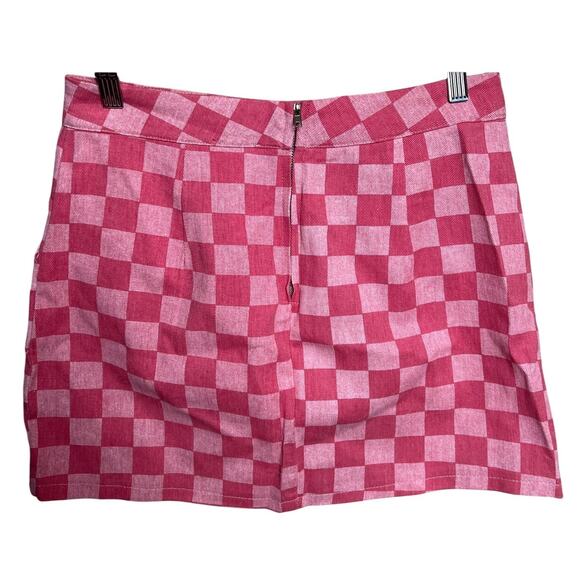 Le Lis Racing Heart Mini Skirt Size Medium - Picture 2 of 5